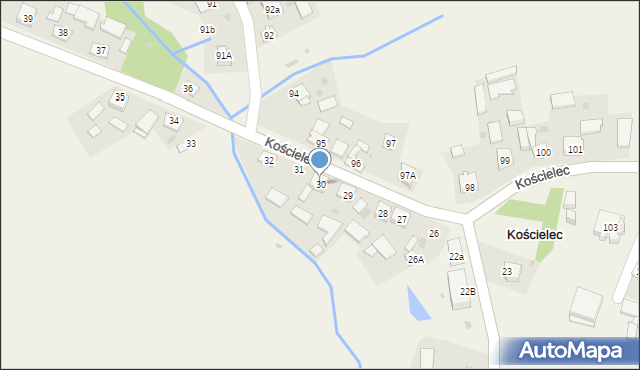 Kościelec, Kościelec, 30, mapa Kościelec