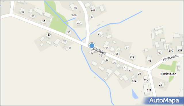 Kościelec, Kościelec, 32, mapa Kościelec