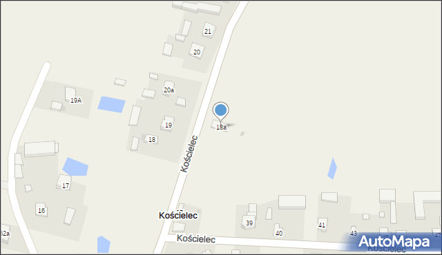 Kościelec, Kościelec, 18a, mapa Kościelec