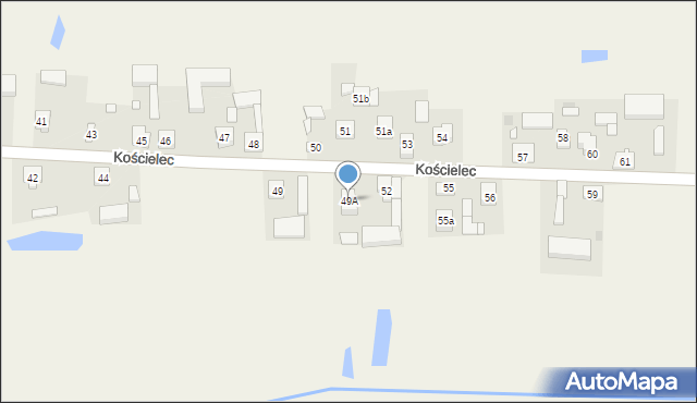 Kościelec, Kościelec, 49A, mapa Kościelec