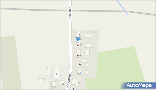 Kościelec, Kościelec, 11, mapa Kościelec