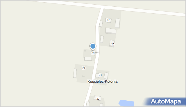 Kościelec-Kolonia, Kościelec-Kolonia, 25, mapa Kościelec-Kolonia