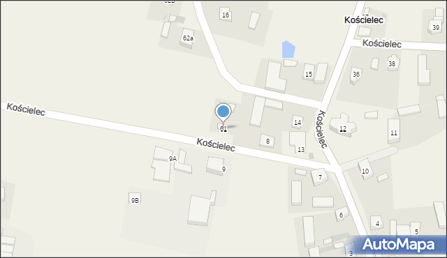 Kościelec-Kolonia, Kościelec-Kolonia, 62, mapa Kościelec-Kolonia