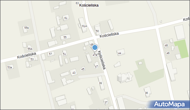 Kościeliska, Kościeliska, 47a, mapa Kościeliska