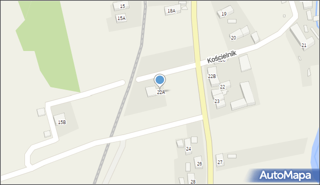 Kościelnik, Kościelnik, 22A, mapa Kościelnik