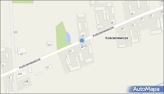 Kościeniewicze, Kościeniewicze, 14, mapa Kościeniewicze