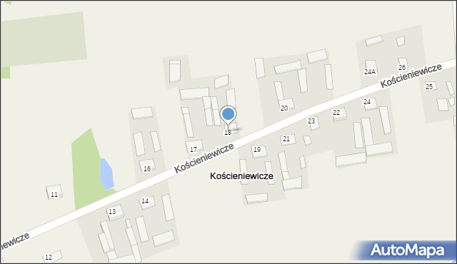 Kościeniewicze, Kościeniewicze, 18, mapa Kościeniewicze