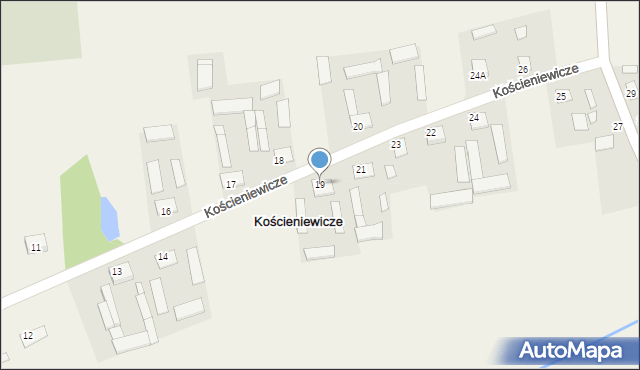 Kościeniewicze, Kościeniewicze, 19, mapa Kościeniewicze