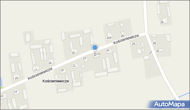 Kościeniewicze, Kościeniewicze, 22, mapa Kościeniewicze