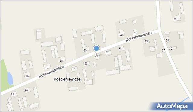 Kościeniewicze, Kościeniewicze, 23, mapa Kościeniewicze