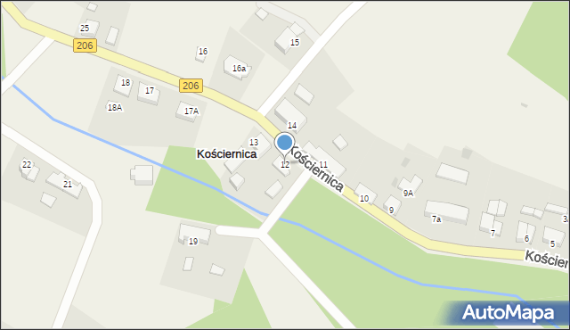 Kościernica, Kościernica, 12, mapa Kościernica