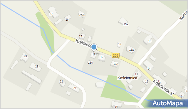 Kościernica, Kościernica, 18, mapa Kościernica