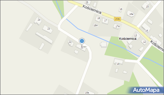 Kościernica, Kościernica, 21, mapa Kościernica