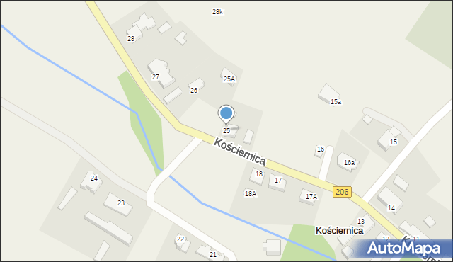 Kościernica, Kościernica, 25, mapa Kościernica