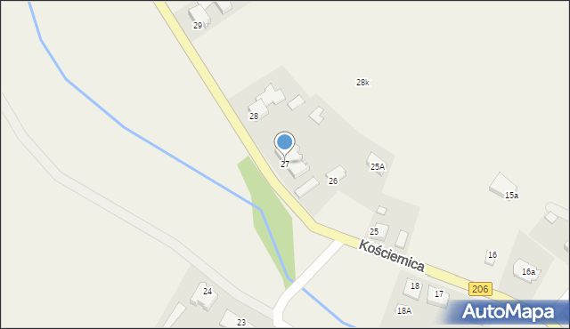 Kościernica, Kościernica, 27, mapa Kościernica