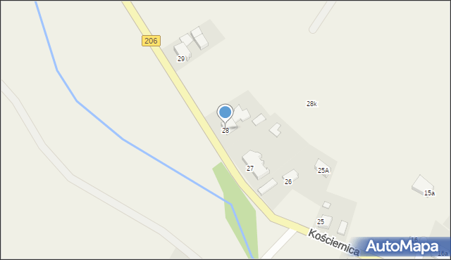 Kościernica, Kościernica, 28, mapa Kościernica