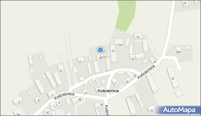 Kościernica, Kościernica, 16, mapa Kościernica