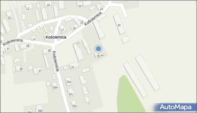 Kościernica, Kościernica, 31, mapa Kościernica