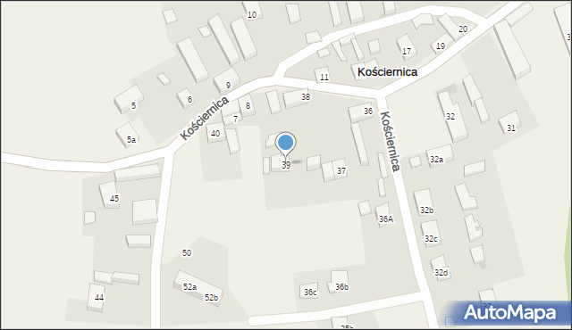 Kościernica, Kościernica, 39, mapa Kościernica