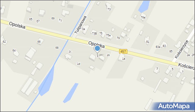 Kościerzyce, Kościerzyce, 1, mapa Kościerzyce