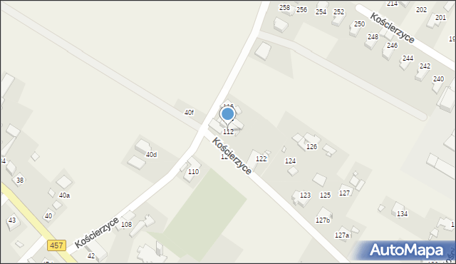 Kościerzyce, Kościerzyce, 112, mapa Kościerzyce