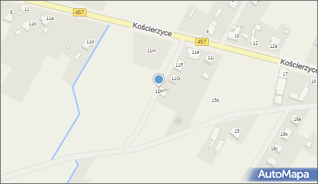 Kościerzyce, Kościerzyce, 11h, mapa Kościerzyce