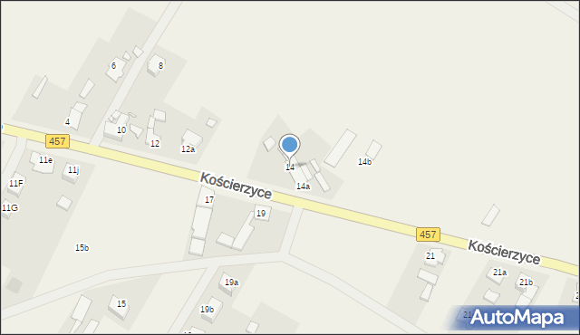 Kościerzyce, Kościerzyce, 14, mapa Kościerzyce