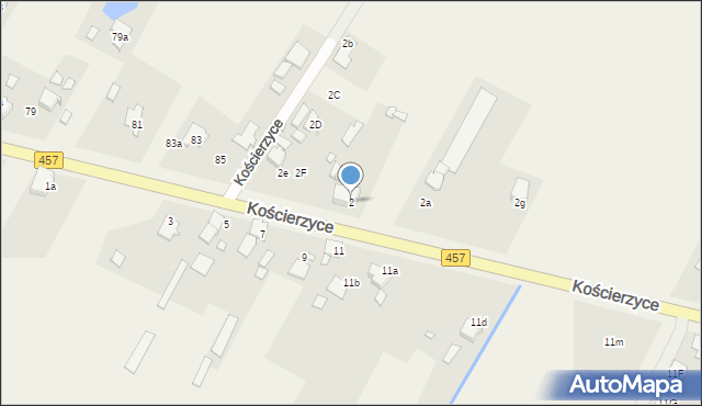 Kościerzyce, Kościerzyce, 2, mapa Kościerzyce