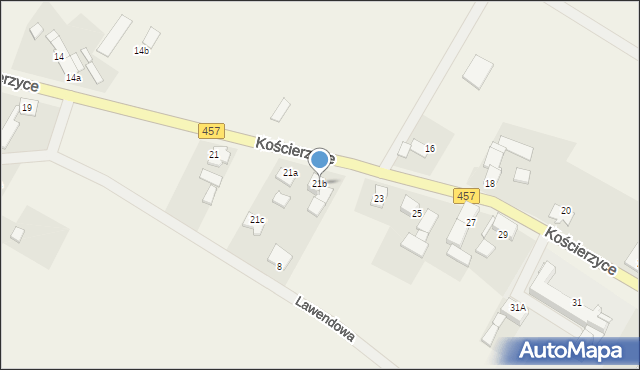 Kościerzyce, Kościerzyce, 21b, mapa Kościerzyce