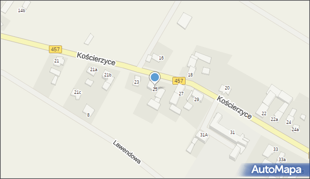 Kościerzyce, Kościerzyce, 25, mapa Kościerzyce