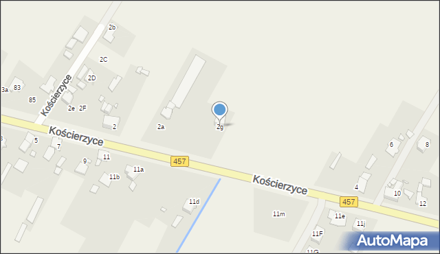 Kościerzyce, Kościerzyce, 2g, mapa Kościerzyce