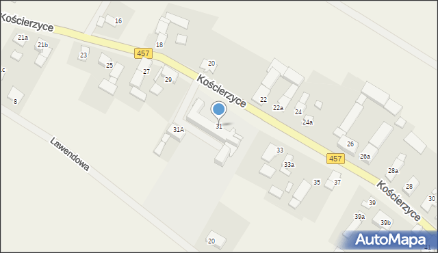 Kościerzyce, Kościerzyce, 31, mapa Kościerzyce