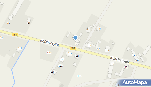 Kościerzyce, Kościerzyce, 4, mapa Kościerzyce