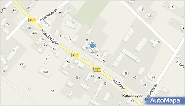 Kościerzyce, Kościerzyce, 52, mapa Kościerzyce