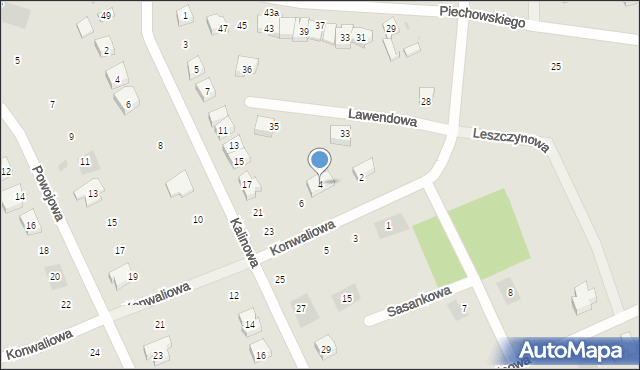 Kościerzyna, Konwaliowa, 4, mapa Kościerzyna