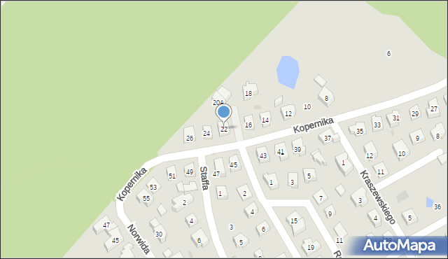 Kościerzyna, Kopernika Mikołaja, 22, mapa Kościerzyna