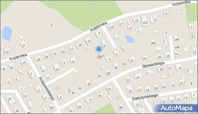 Kościerzyna, Kopernika Mikołaja, 22a, mapa Kościerzyna