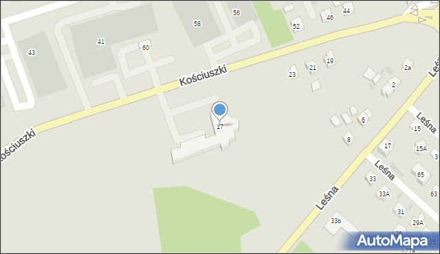 Kościerzyna, Kościuszki Tadeusza, gen., 17, mapa Kościerzyna