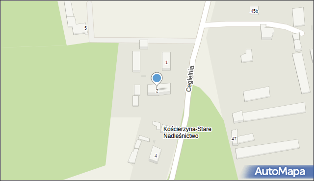 Kościerzyna-Stare Nadleśnictwo, Kościerzyna-Stare Nadleśnictwo, 2, mapa Kościerzyna-Stare Nadleśnictwo