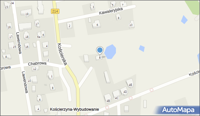 Kościerzyna-Wybudowanie, Kościerska, 6, mapa Kościerzyna-Wybudowanie