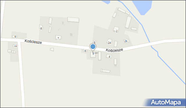 Kościesze, Kościesze, 3, mapa Kościesze