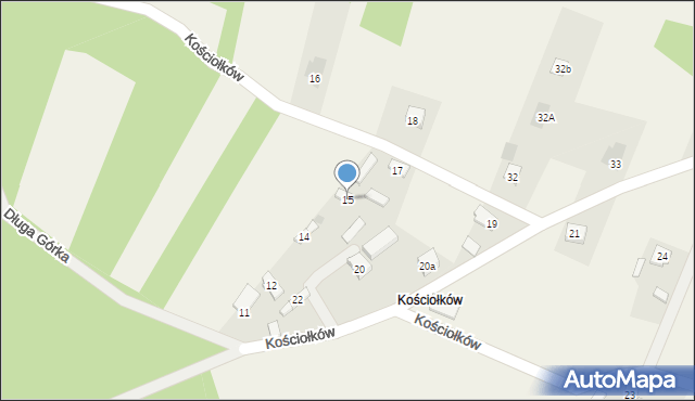 Kościołków, Kościołków, 15, mapa Kościołków