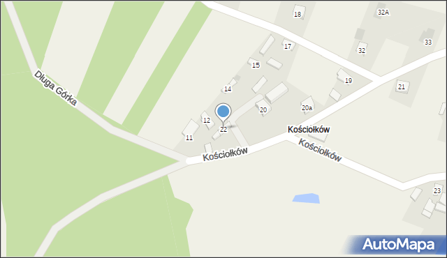 Kościołków, Kościołków, 22, mapa Kościołków