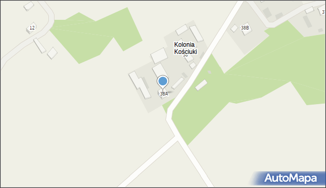 Kościuki, Kościuki, 38A, mapa Kościuki