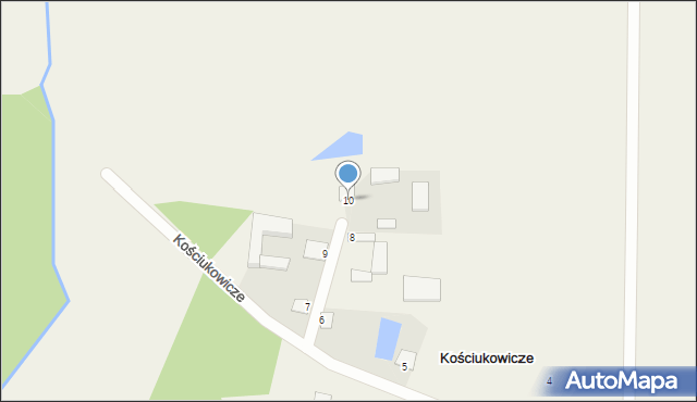 Kościukowicze, Kościukowicze, 10, mapa Kościukowicze