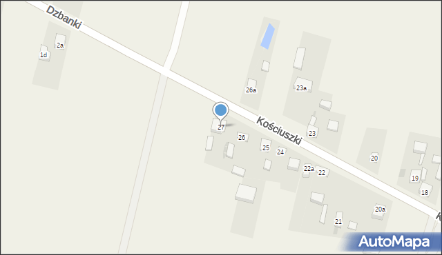 Kościuszki, Kościuszki, 27, mapa Kościuszki