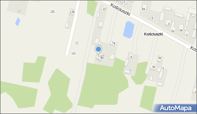 Kościuszki, Kościuszki, 8B, mapa Kościuszki