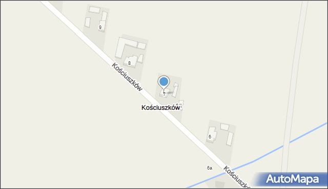 Kościuszków, Kościuszków, 7, mapa Kościuszków