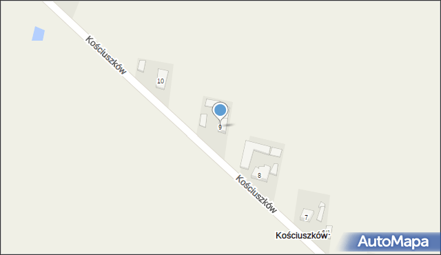 Kościuszków, Kościuszków, 9, mapa Kościuszków