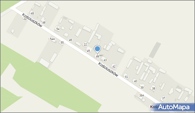 Kościuszków, Kościuszków, 44, mapa Kościuszków